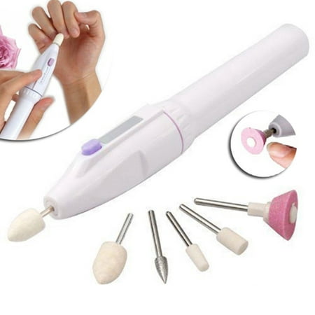 Nail Art Drill KIT Electric FILE Buffer Bits Acrylic Portable Salon Machine (Best Place To Get Acrylic Nails Done)