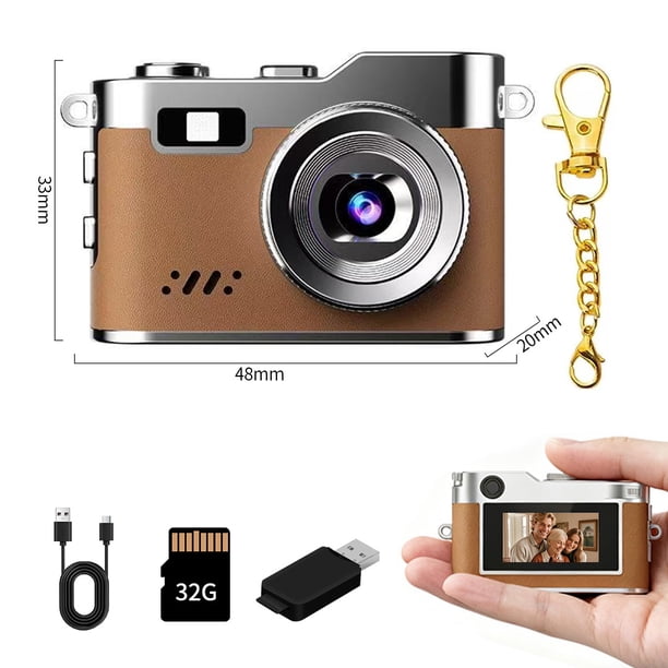 Cámara de Acción Tipo Llavero Súper Ligera con Memoria de 32GB y flash Fotográfico Integrado, el Regalo Perfecto