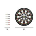 thumbnail image 3 of Realplay Hanging Dartboard Reversible Dart Board with 6 Stainless Steel Tip Darts, 17”, 3 of 9
