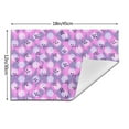 thumbnail image 3 of YFYANG Washable Heat-Resistant Placemats, 70% PVC/30% Polyester, Pink Geometric Polka Dots Kitchen Table Mat, 12" x 18" 6 Piece, 3 of 6