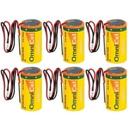6x OmniCel ER34615HD/W High Drain Lithium Thionyl Chloride Battery