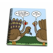 3dRose Turkey Tries a Peacock Disguise for the Holidays - Mini Notepad, 4 by 4-inch