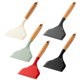 thumbnail image 2 of Pala para freír de silicona con mango de madera, sartén antiadherente, pala especial, olla de jade, pala resistente a altas temperaturas, pala para freír en la cocina, 2 of 5