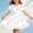 White, variant on Afuyipoi Girls Summer Short Sleeve Dress (5-15 Years) Casual Round Neck Crisscross Back Flare A-Line Skirt for Family Gathering White 7/8