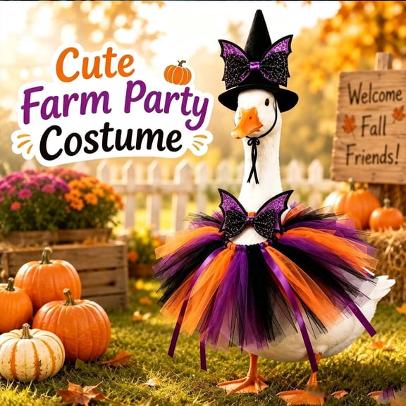 XGFHYJEH Porch Goose Outfits 23 inch, Porch Goose Clothes Clearance, Halloween Porch Goose Accessories Costume Clothing for Outdoor Outside Front Proch Lawn Yard Garden Decor