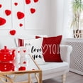 thumbnail image 4 of Valentines Day Pillow Covers Set of 4 18x18 inch, Stripes Love Heart Throw Pillow Covers I Love You Pillowcase Valentines Day Decorations Anniversary Cushion Case, 4 of 6