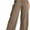 Brown, variant on Women's Casual Wide Leg Dress-Pants, High Elastic Waisted in The Back Business Flowy Trousers with Pockets