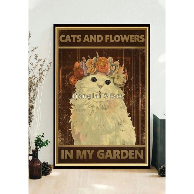 Pegatina de pared de gato negro Retro, carteles artísticos de sala de estar, decoración de pared de dibujos animados Kraft, Nostalgia Vintage de los 90, decoración del hogar