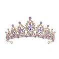 thumbnail image 2 of Jiaroswwei Bridal Crown Temperament Shiny Purple Rhinestone Tiaras Crowns Bridal Headband Hairwear Hair Jewelry Ornaments for Party, 2 of 7