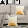 thumbnail image 3 of Sunshine Pillow Covers 16x16 Set of 2 Cute Orange Sun Bohemian Style Decor Outdoor Throw Pillows Boho Sunset decor Pillowcase Linen Square Cushion Case for Home Couch Sofa Bed, 3 of 6