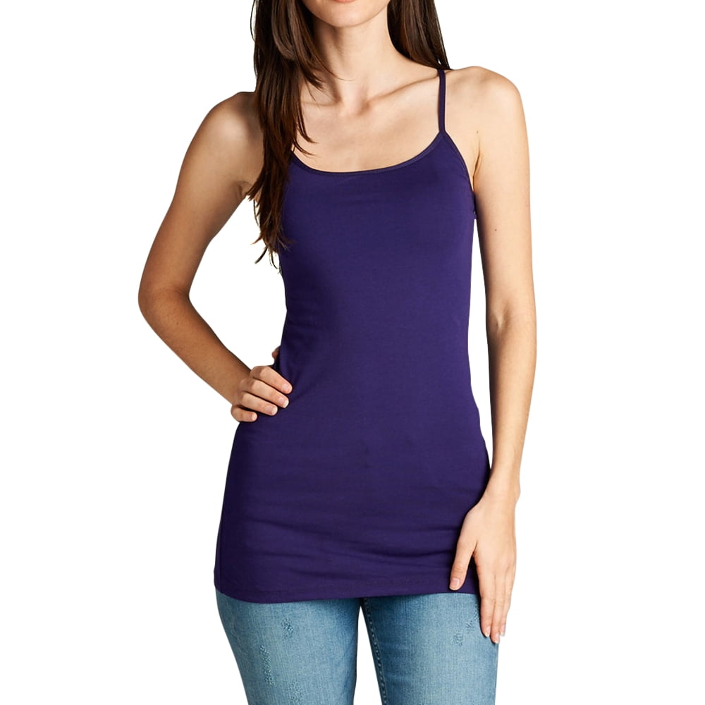 TheLovely Women & Juniors Adjustable Spaghetti Strap Basic Camisole