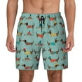 thumbnail image 3 of Uemuo Dachshund Dog Puppy Pattern Mens Swim Trunks Quick Dry Board Shorts with Mesh Lining, Stretch Beach Shorts Quick Dry No-Chafing Board Shorts-Small, 3 of 9