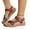 Brown, variant on Norvail Womens Casual Fabric Sandals with Hook and Loop Closure, Adjustable Straps, Comfortable Summer Flat Sandals, Walking Sandals for Women With Arch Support
