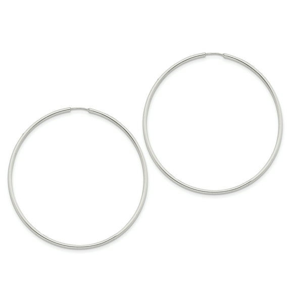 Primal Silver Sterling Silver Endless Hoop Earrings