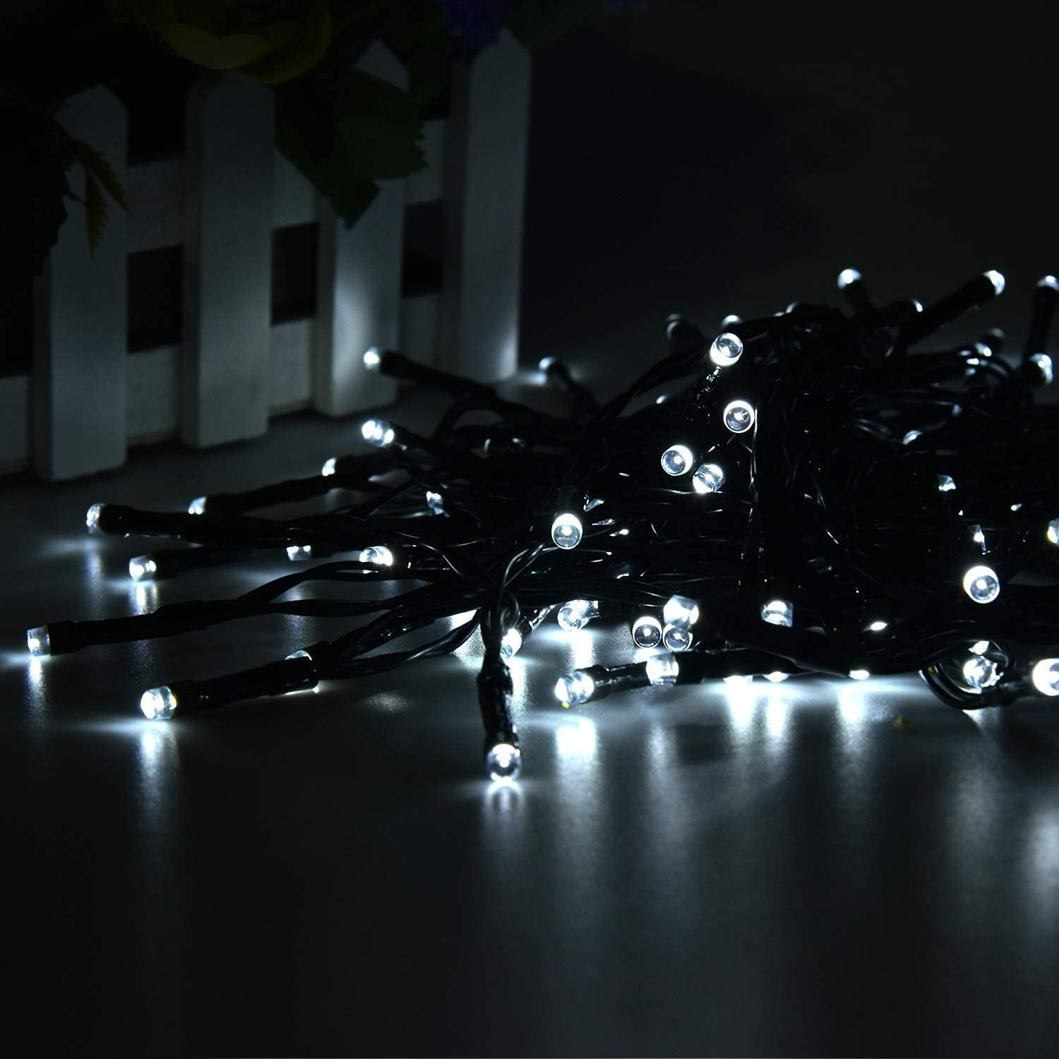 2 Pack Solar Christmas Fairy String Light Decor for Outside, Total 156Ft 440LED with 8 Modes, Juhefa Waterproof Twinkle Lights for Xmas Tree, Yard, Party, Wedding (White)