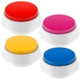 thumbnail image 3 of 4Pcs Dog Button 4 Colors Dog Talking Button Battery Powered Recordable Button Fun Dog Communication Button Portable Pet Training Buzzer 30 Seconds Voice Recording Easy to Use for Dogs Pet, 3 of 11