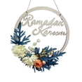 thumbnail image 3 of Corona para puerta de entrada, coronas de hortensias artificiales blancas con madera, 3 of 7