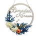 thumbnail image 4 of Corona para puerta de entrada, coronas de hortensias artificiales blancas con madera, 4 of 7