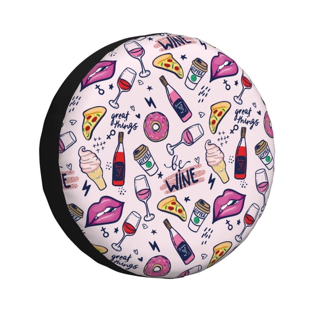 Balery Wine Cubiertas para Neumáticos - Protector Resistente para Neumáticos de Camioneta, SUV, Remolque, Camper y RV-15 inch