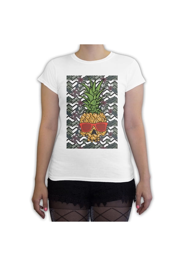 - Pineapple Skull Women's Fashion T-Shirt