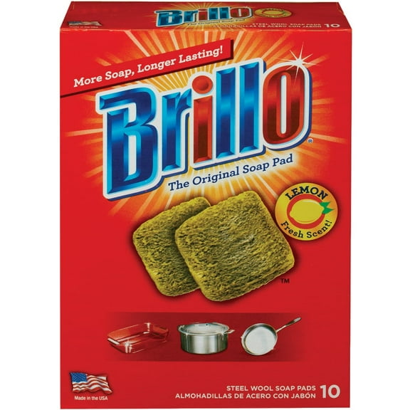 3PACK Brillo Lemon Steel Wool Scouring Pad (10 Count)
