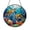 Acrylic 3.5 Inch, variant on Sea Turtle Stained Glass Style Window Suncatcher Hanging Decor with Gold Tone Frame, Ocean Inspired Decorative Panel Ornament for Coastal Window Art and Beach Theme Home Decoration