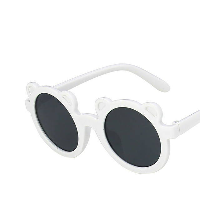 SUNSIOM Lunettes de Soleil pour Enfants, Monture Ronde pour Garçons et Filles