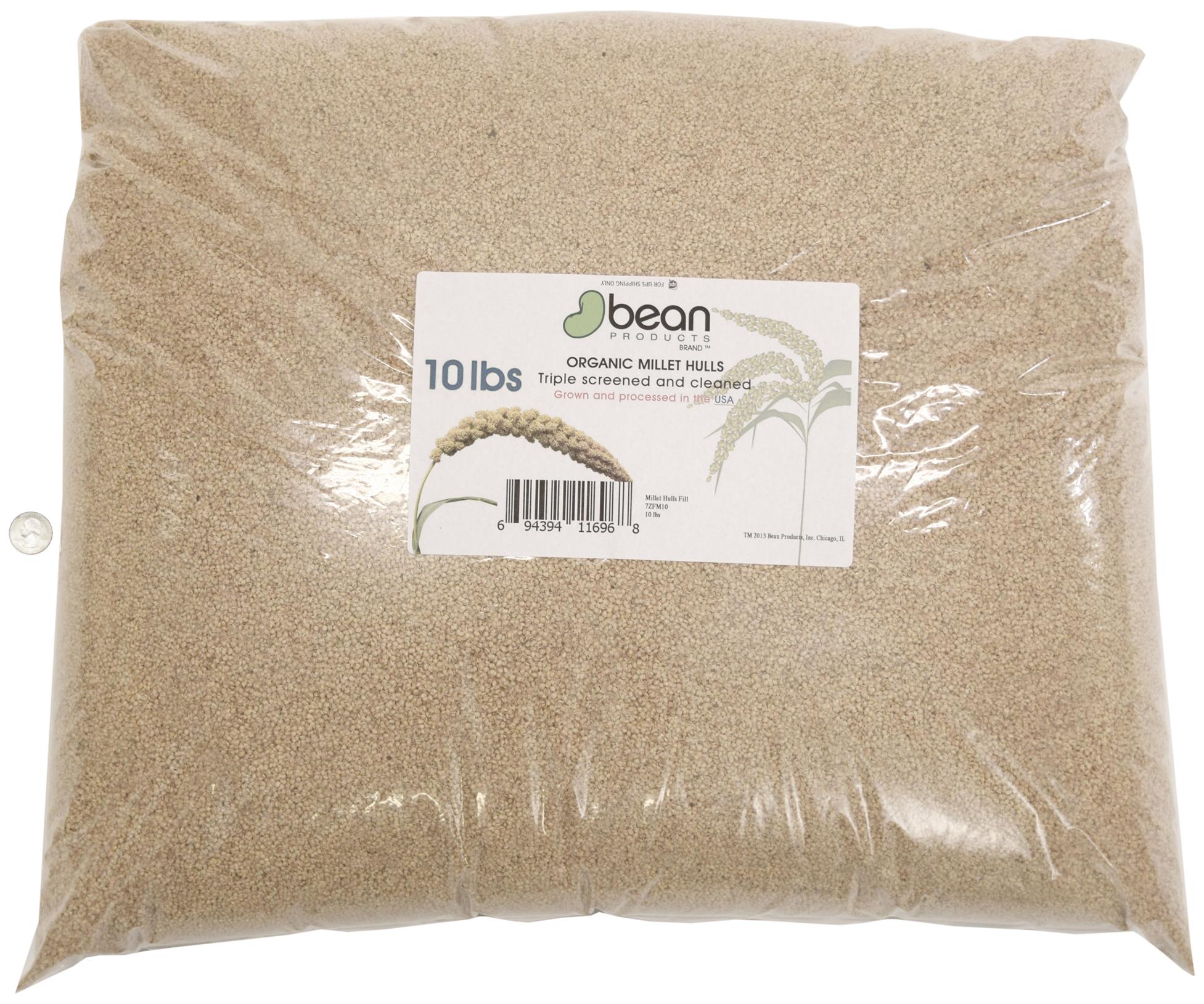 Bean Products Organic Millet Hulls by Made in USA 10 lbs