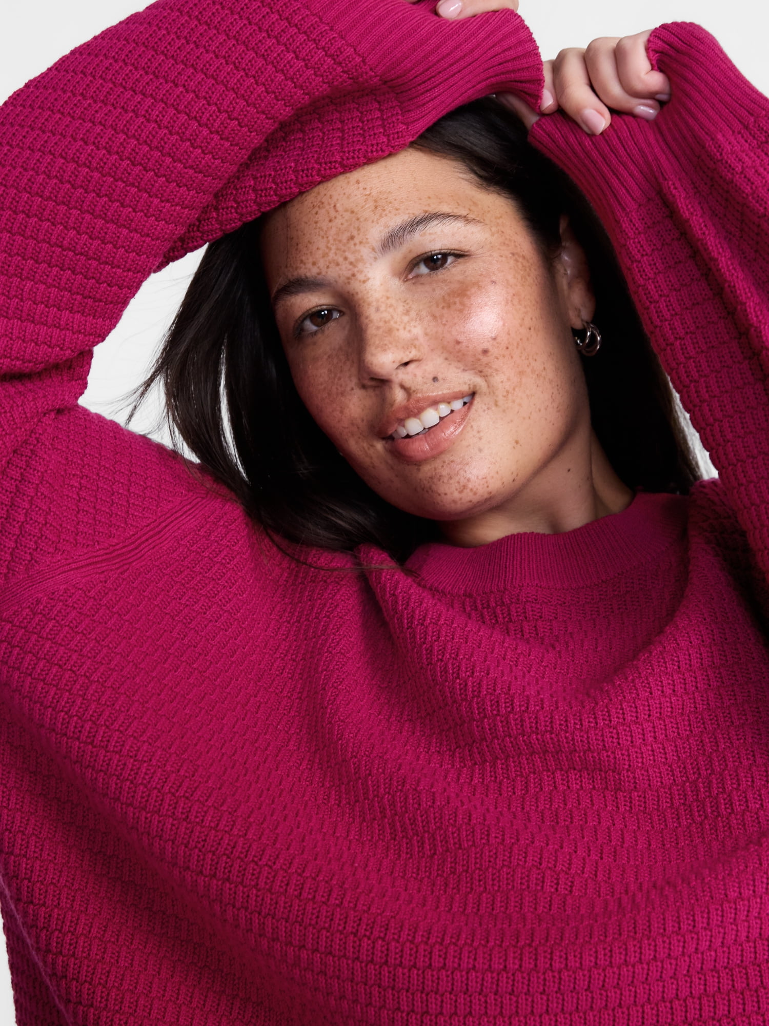 Terra & Sky Women's Plus Knit Crewneck Pullover Sweater, Sizes 0X-5X