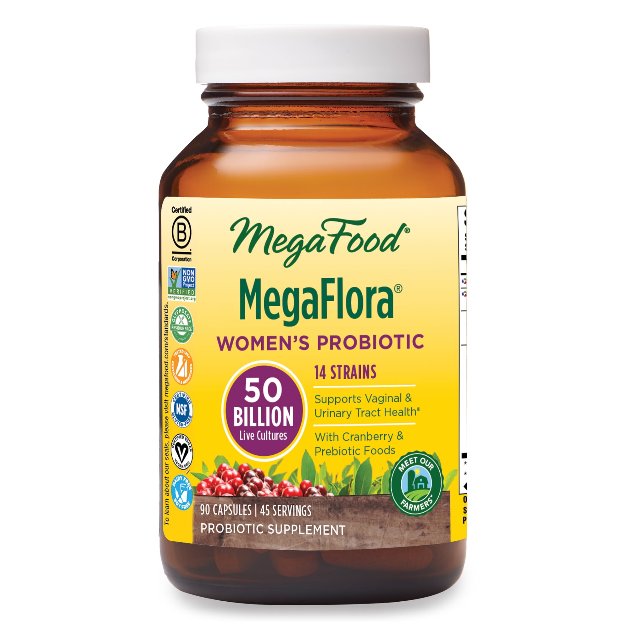 MegaFood, MegaFlora for Women, Probiotic Supplement with 50 Billion CFU