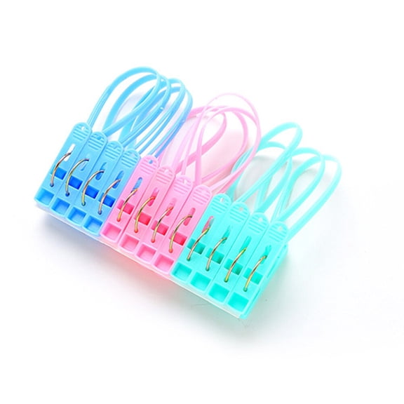 Masteelf 24PCS Plastic Cloth Clips Sock Clip Multi-function Clothespins for Clothes Bra Sock Underwear (Assorted Color)