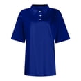 thumbnail image 3 of HAJWOH Blue Womens Uniform Tops Short Sleeve Uniforms Casual Button Uniform Shirts 2026 Summer New with Collar Polo Shirts Comfortable Clothing, 3 of 4