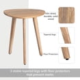 thumbnail image 5 of MH London Wandsworth Solid Mango Wood End Table 18 Inch Rounded Triangle Top Natural, 5 of 10