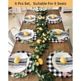 thumbnail image 4 of 13 Inch Round Placemats Set of 4, Christmas Pink Truck Non Slip Heat Insulation PP Table Mats, Xmas Tree Farmhouse White Black Plaid Washable Place Mats for Kitchen Dining Party Table Decor, 4 of 7