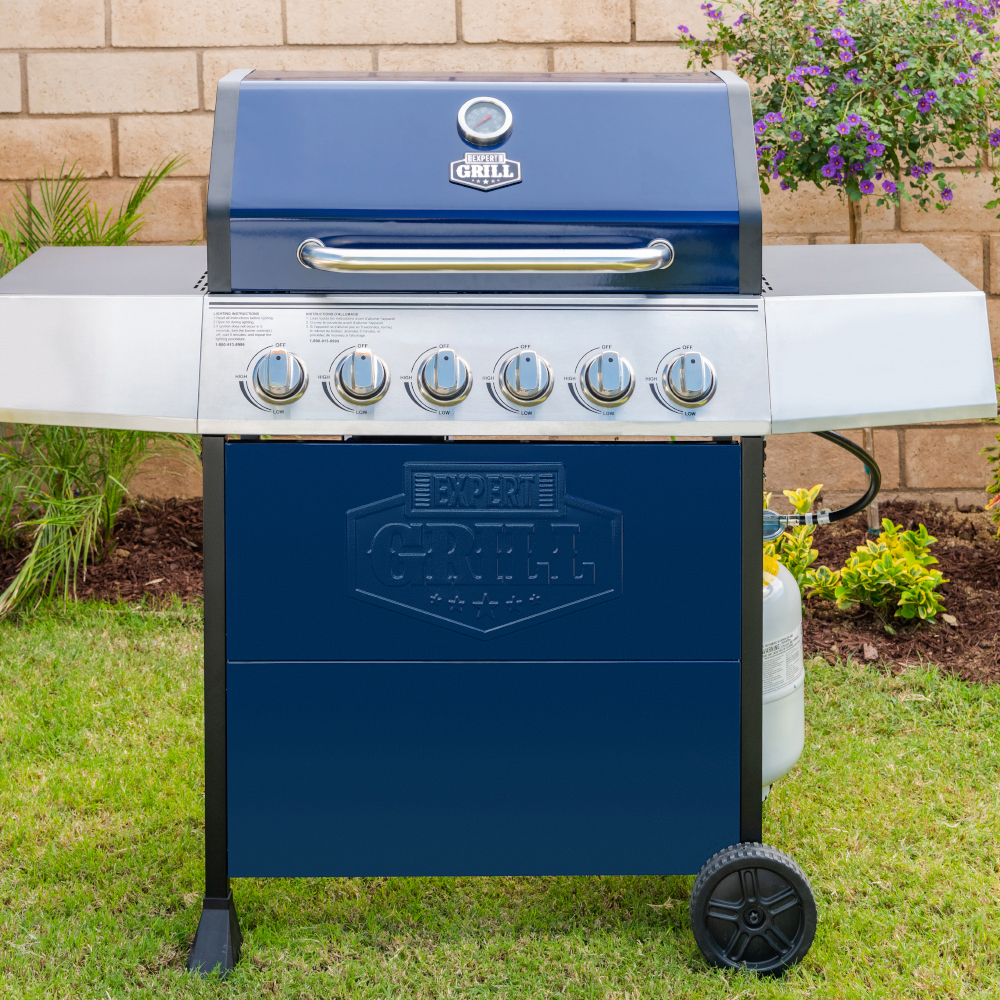 Expert Grill 6 Burner Propane Gas Grill in Blue - image 4 of 16