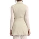 thumbnail image 3 of Chaleco Trench de Solapa para Mujeres INSPIRE CHIC de Doble Pecho Sin Mangas Color Albaricoque Talla S, 3 of 5