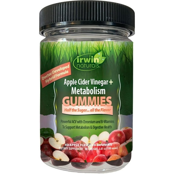 Irwin Natuals GUMMIES Apple Cider Vinegar   Metabolism 40ct