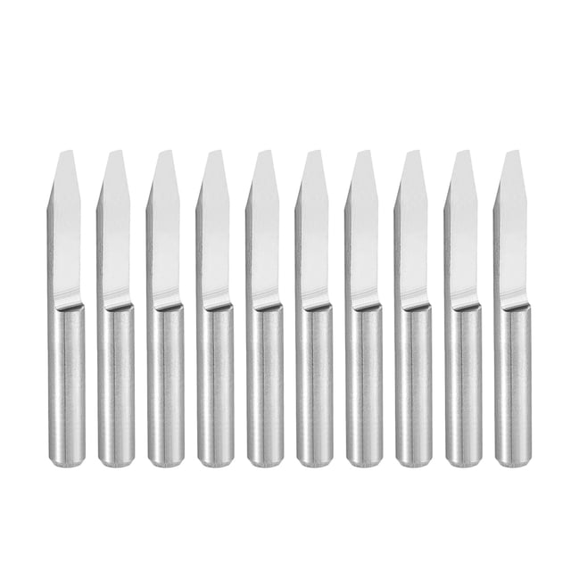 Unique Bargains 1/8' Shank 1.5mm Tip 30 Degree Solid Carbide Wood Engraving Bit CNC Router Tool 10 Pack