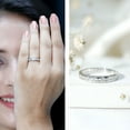 thumbnail image 3 of Rosec Jewels Full Eternity Band with Round Shape Moissanite, 925 Sterling Silver, US 9.00, 3 of 9