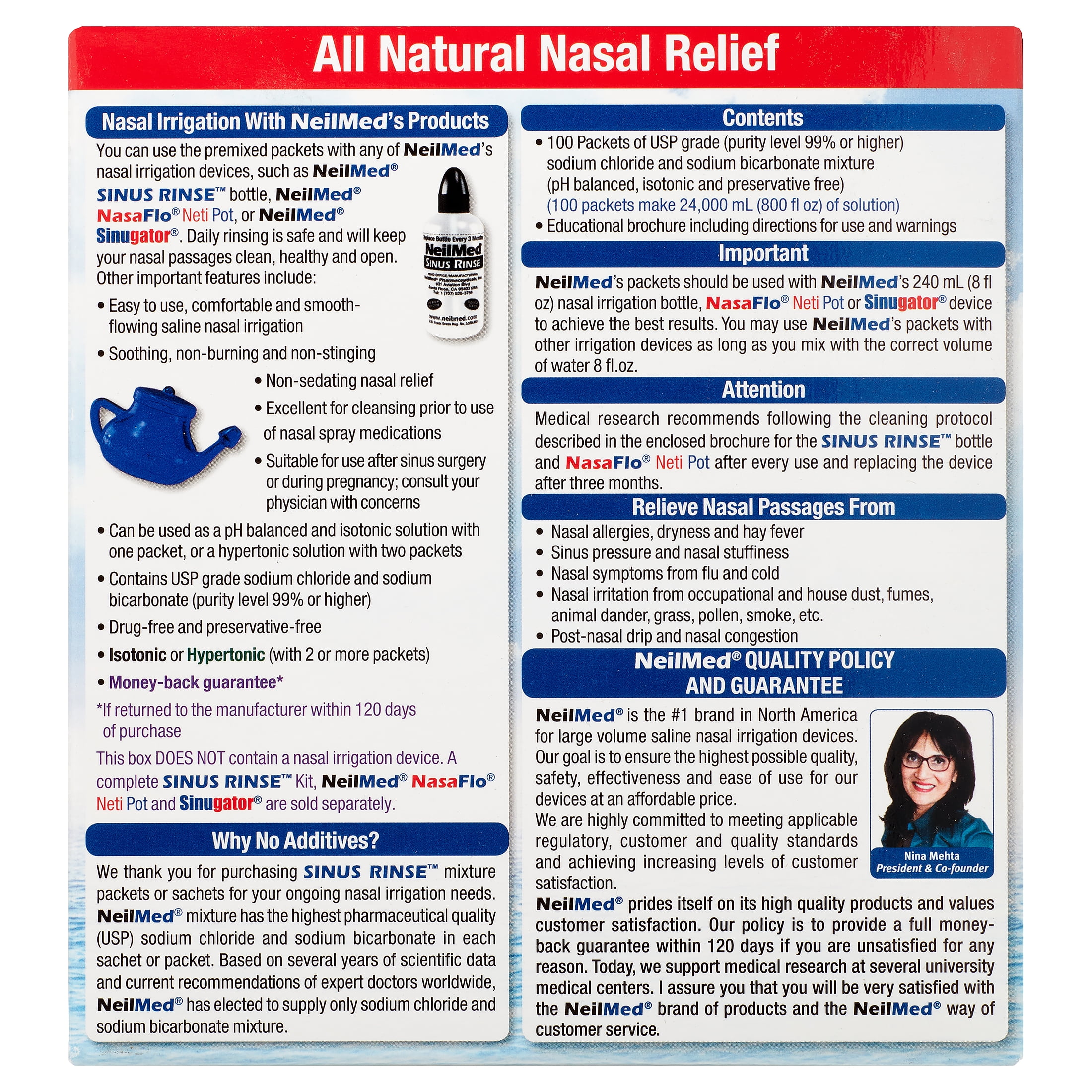 Nasal rinse salt for nasal douche - MediSense