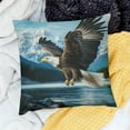 thumbnail image 2 of Patifu Throw Pillow Cover Soft Plush Pillowcase with Invisible Zipper Bird and Flower Decorative Couch Pillow Case Cushion Cover for Sofa Living Room Bedroom Patio 18x18in, 2 of 5