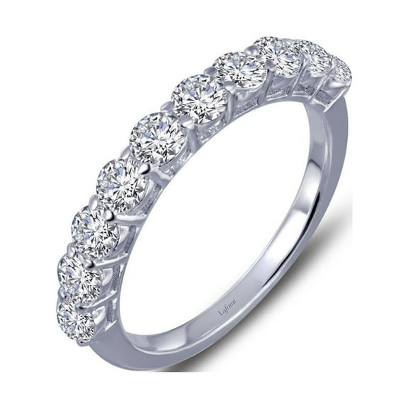 Lafonn Classic Sterling Silver Platinum Plated Lassire Simulated Diamond Ring (1.1 CTTW)