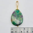thumbnail image 6 of Natural Ruby Zoisite and 14K Gold Filled Pendant | 2" Long | Green/Red |, 6 of 12