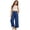 Navy, variant on MuXiKeJi Clothes Girls Pants Linen Wide Leg Elastic Waist Drawstring Pant Casual Loose Fit Trousers with Pockets for Kids 8-9 Years