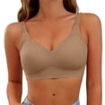 thumbnail image 5 of QASIEATN Women's Fashion Comfortable Wireless Bras Solid Color Soft Cup Bralettes Womens Underwear Everyday Bras for Women, 5 of 5