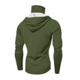 thumbnail image 4 of Havenx Upf 50+ Fishing Shirts for Men Long Sleeve Upf 50+ Hoodies with Mask Hooded Uv Protection Hoodie Shirt Solid Color Hiking Running Swim Athletic Workout Clothing,Camouflage Green M, 4 of 4