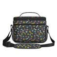 thumbnail image 2 of Dog Paw Print and Bones Black Pattern Insulated Lunch Box for Women Men, Medium Leakproof Cooler Bag with Adjustable Strap, 10"x6.7"x8", 2 of 6