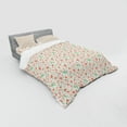 thumbnail image 2 of Ambesonne Floral Bedding Set 4 Pcs, Pastel Spring Meadow Buds, Queen, Salmon Blush, 2 of 2