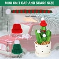 thumbnail image 2 of Minzimin 30 Pcs Mini Hat for Craft Knit Small Snowman Hat Mini Christmas cap Scarf Tiny Santa cap Ornament, 2 of 7