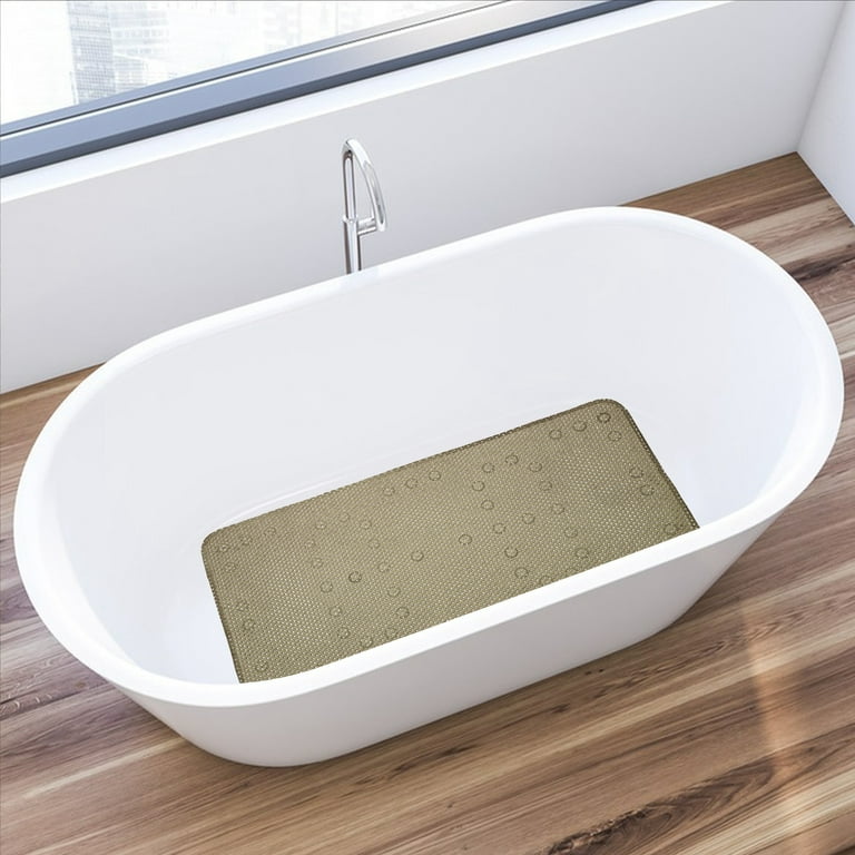 Sixhome Shower Mat Non Slip Bath Mat for Tub 14 inchx27 inch Shower Mats for Bathtub Machine Washable Bathtub Mat with Suction Cups and Drain Holes